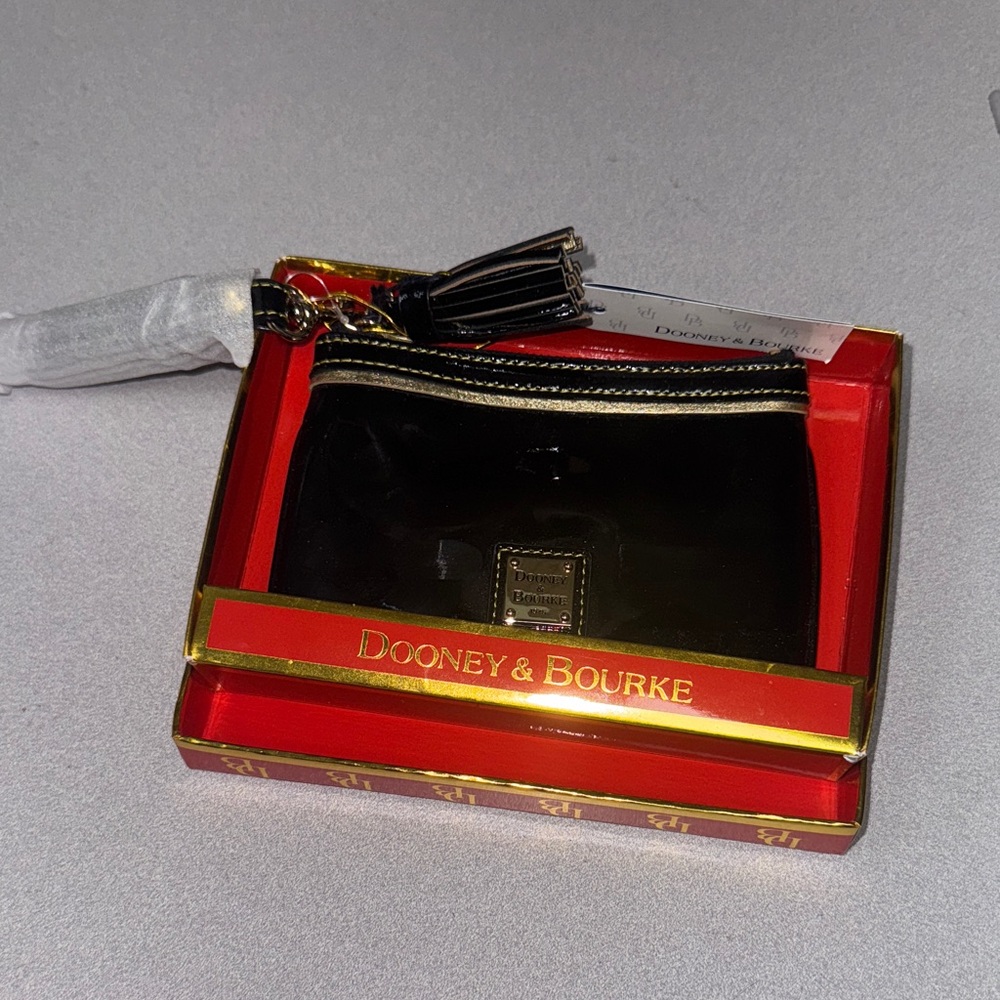 Dooney & Bourke Black Wristlet with Tassel